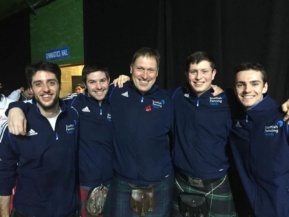 SF President George Liston (centre) is delighted to launch the new Strategic Partnership with British Fencing
