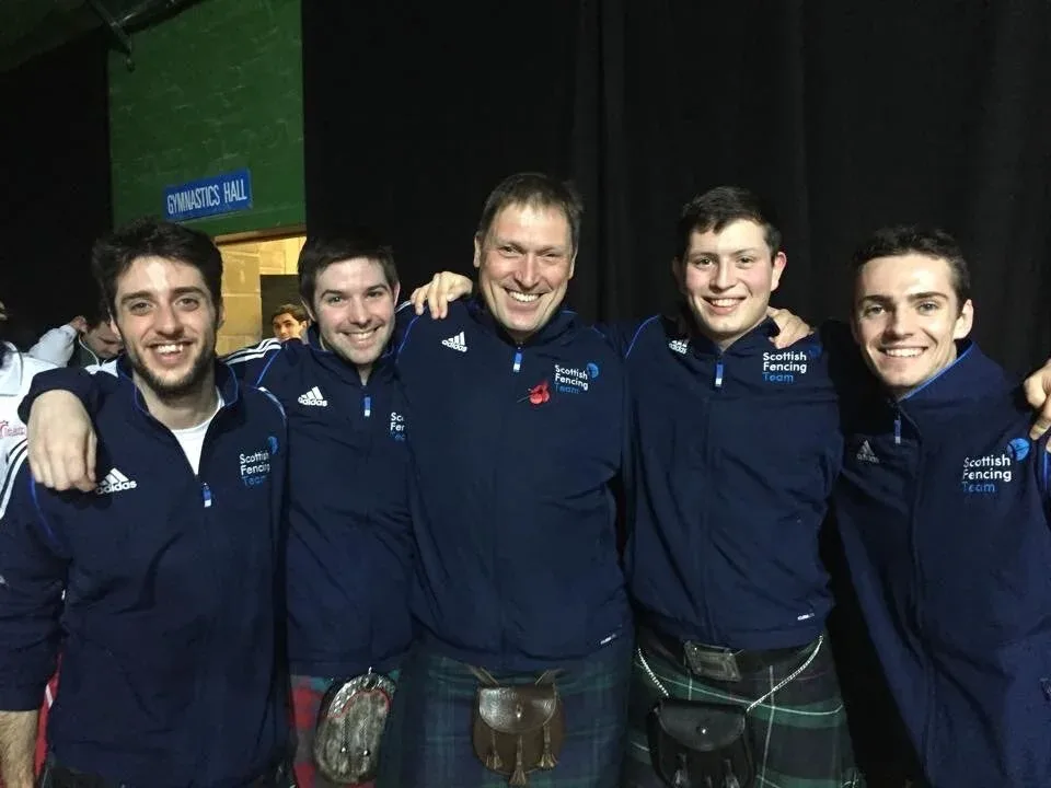 SF President George Liston (centre) is delighted to launch the new Strategic Partnership with British Fencing